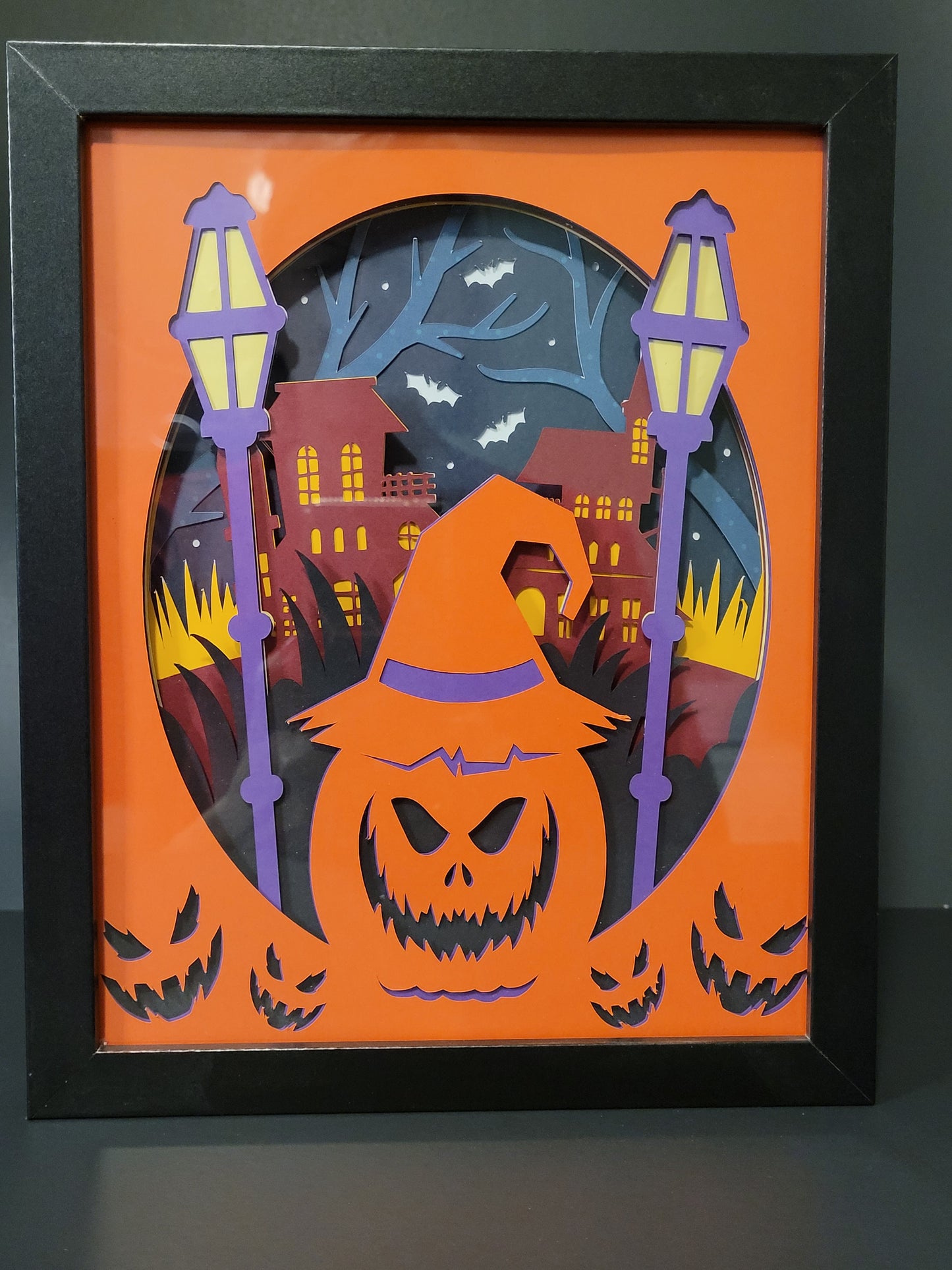 Halloween 3D shadow/ light box pumpkin