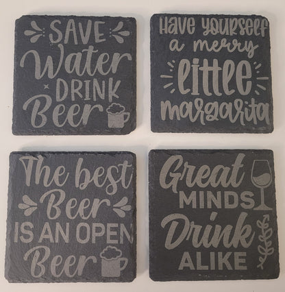 Customized slate coaster