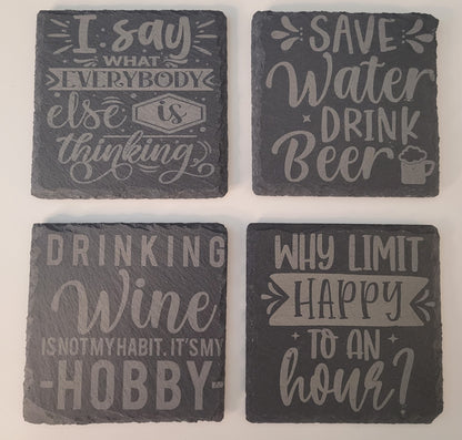 Customized slate coaster