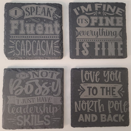 Customized slate coaster