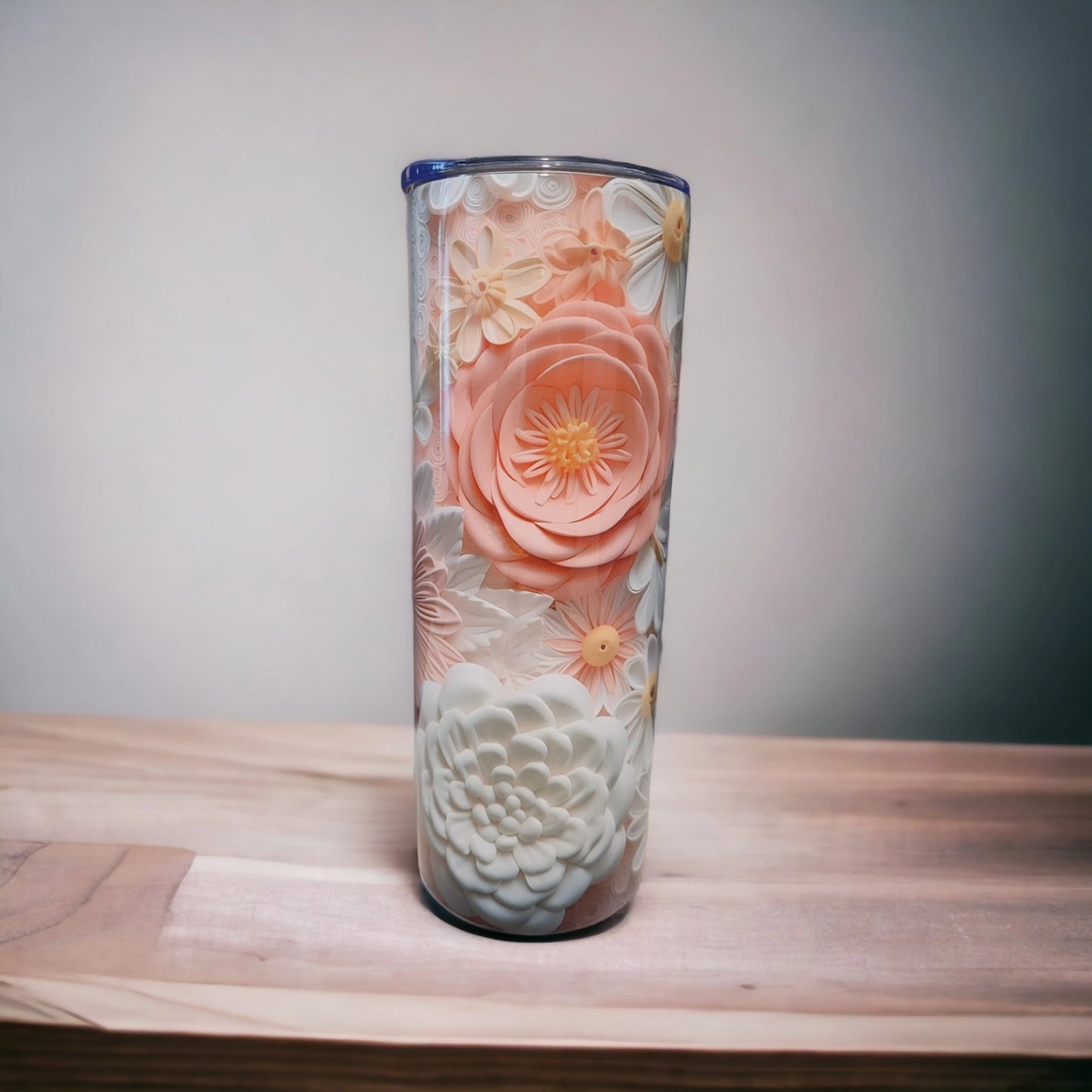 3D Flower Tumbler skinny 20oz.