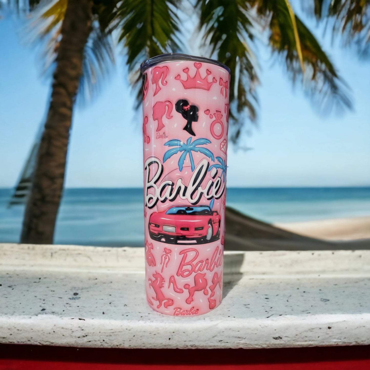 Holographic Barbie Tumbler skinny 20oz.