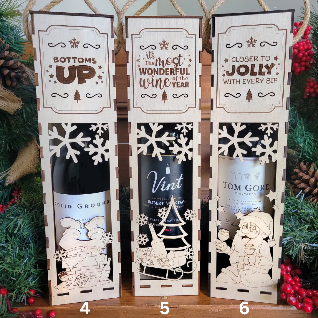 Naughty Christmas Wine Boxes - Fun & Unique Holiday Gift! Perfect for Wine Lovers, Secret Santa, White Elephant, or Holiday Parties!